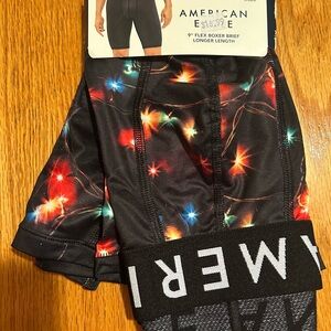 American Eagle Outfitters Black Boxer Briefs with Multicolor Pattern